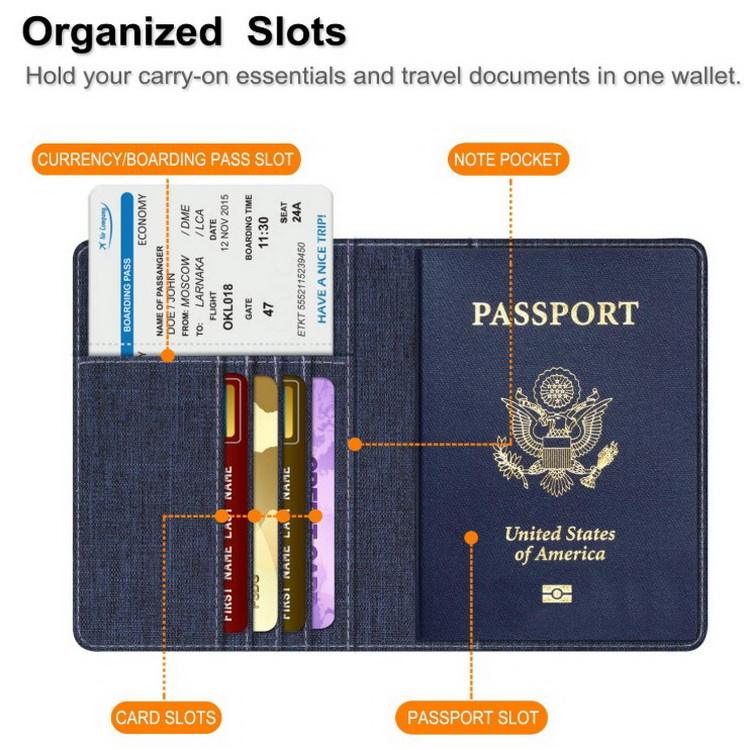 Mode billig Reise RFID Tickethalter Brieftasche Männer Reisepass Tasche mit Kartenfächern Großhandel