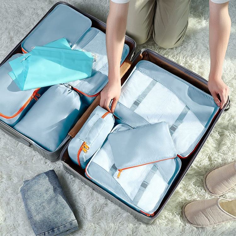 11-teiliges Set, leichtes Reiseschuh-Aufbewahrungszubehör, Organizer-Tasche, Kosmetikverpackungswürfel für Koffer