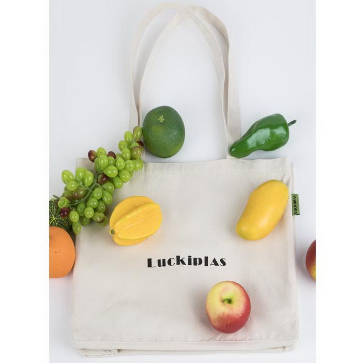 Canvas-Einkaufstaschen Stoff-Einkaufstaschen Wiederverwendbare Bio-Baumwolle Waschbare umweltfreundliche Taschen