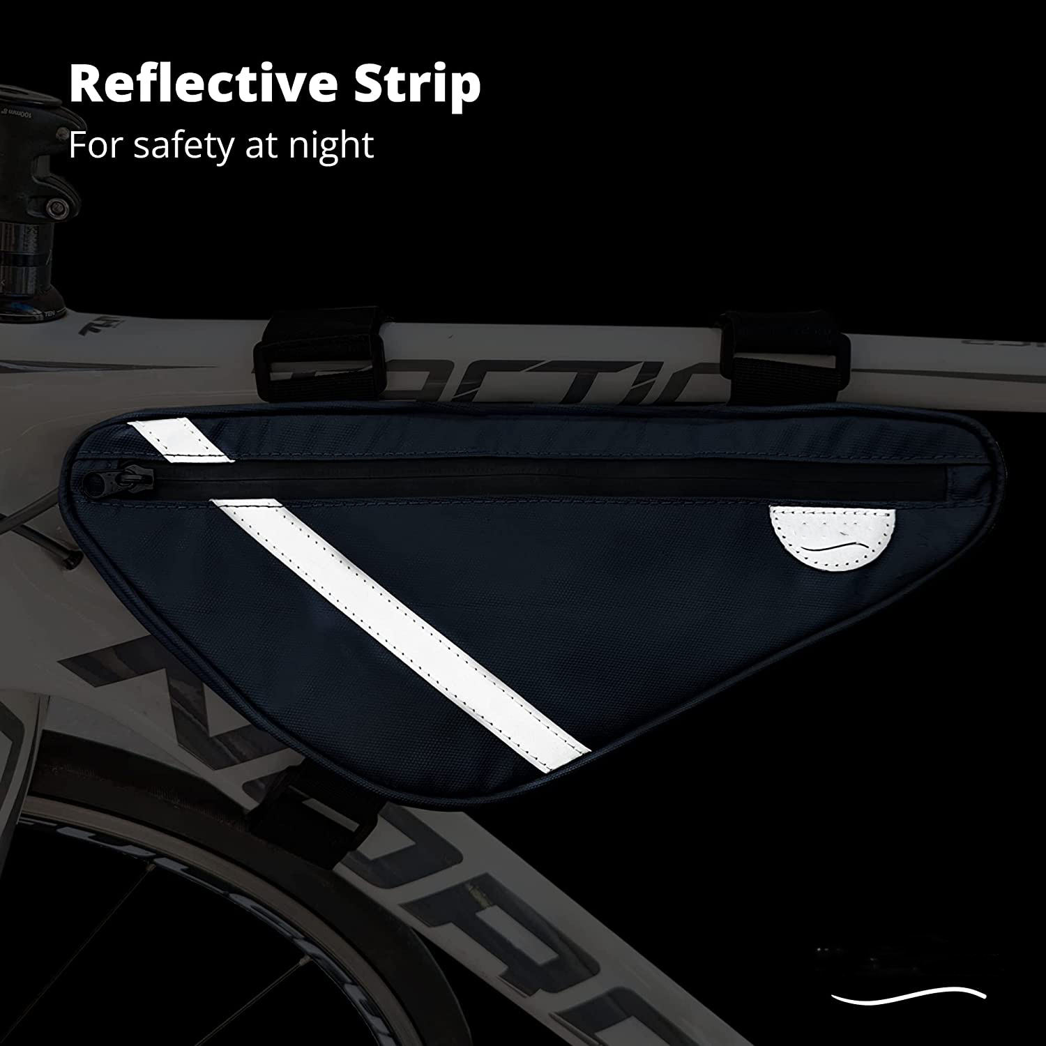 Wasserdichte, verschleißfeste, reflektierende Fahrrad-Vorderrad-Traversenrohr-Aufbewahrungstasche Dreieck-Fahrradrahmentasche
