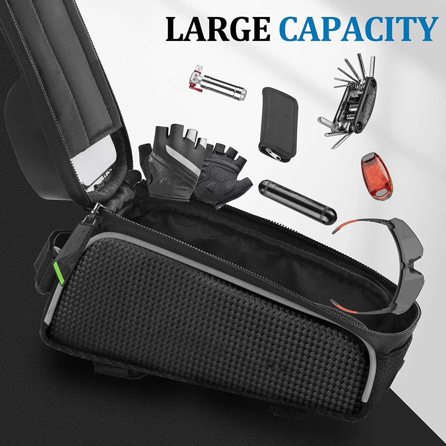 Fahrradtasche Vorderrahmentasche Fahrradtasche Wasserdichte Fahrradtelefonhalterung Oberrohrtasche Fahrradtasche Halter Zubehör Fahrradtasche