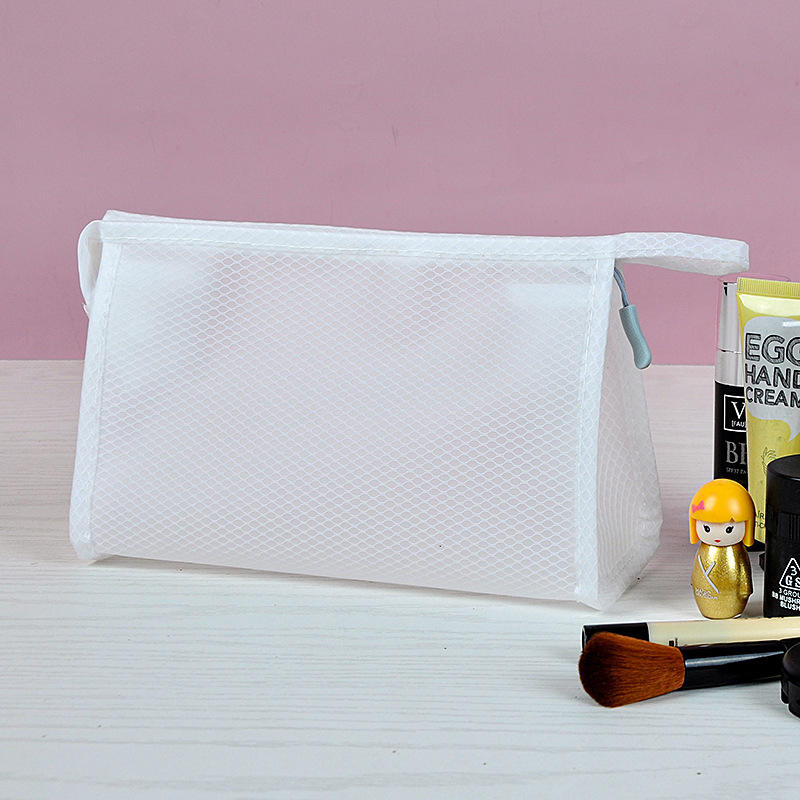 Reise-Kulturbeutel mit benutzerdefiniertem Logo, PVC-Mesh-Make-up-Tasche, wasserdichte transparente Kosmetiktasche