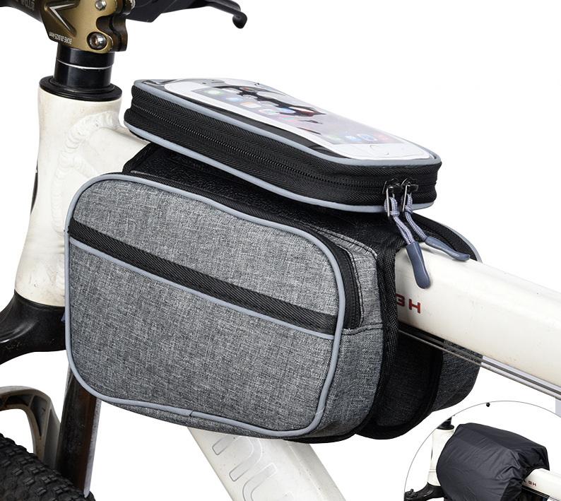 Fahrradfrontträger mit großer Kapazität, wasserdichter Handyträger, Satteltasche