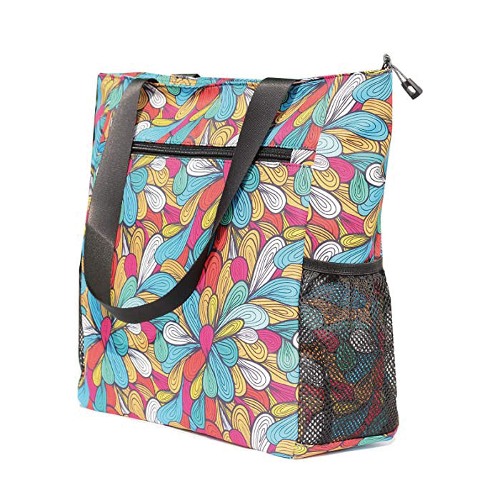Frauen wasserdichte Polyester-Reise-Strand-Shopping-Umhängetasche mit Tasche