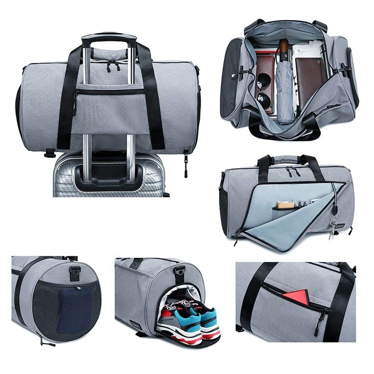Handgepäck-Sport-Fitness-Duffel-Tasche Benutzerdefinierte große Reisegepäck-Duffle-Einkaufstasche mit Schuhfach Beliebt 