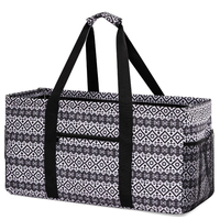 Extra große strapazierfähige Canvas-Tragetasche mit vollem Muster, Strand, Picknick, tragbar, zum Einkaufen, zur Aufbewahrung von Lebensmitteln, große Tragetasche