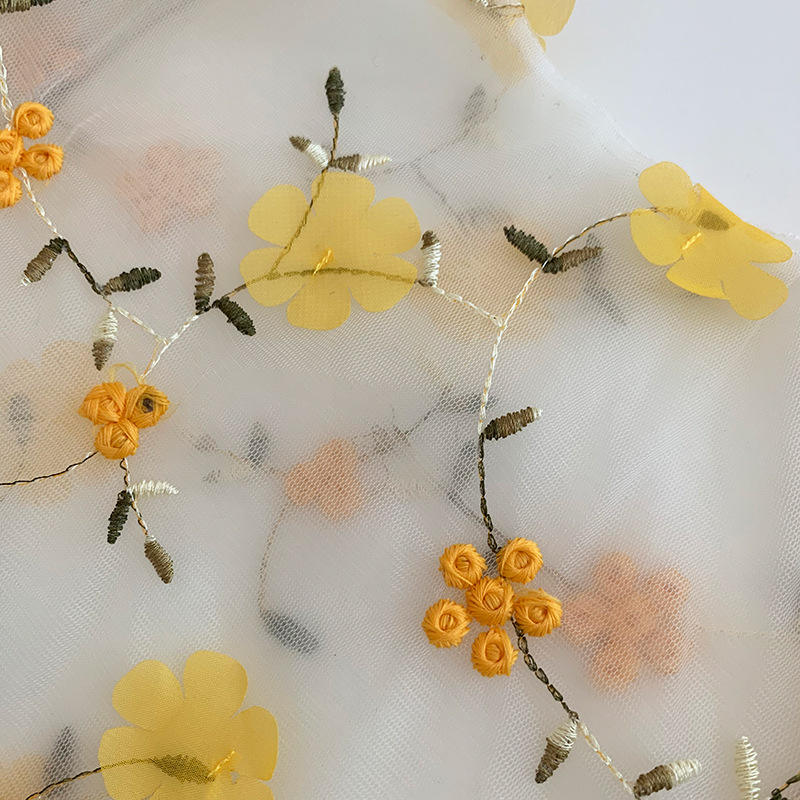Schöne Stickerei-Blumen-dekorative Organza-Einkaufstasche Leichte Mode-Mädchen-Damen-tägliche Einkaufstasche