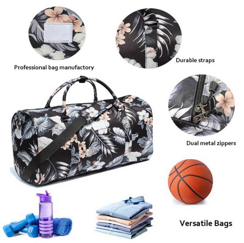 Passen Sie die rosafarbene Frauentanz-Seesack-Übernachttrage-Einkaufstasche sportliche Turnhallen-Reisetasche Weekender-Reisetasche für Damen und Mädchen besonders an