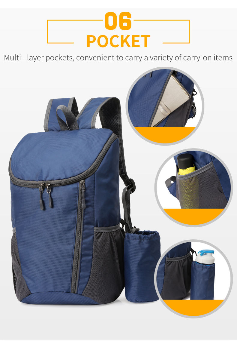 Unisex wasserdichter tragbarer faltbarer wasserdichter Rucksack-Rucksack-Beutel-im Freien kampierender Tagesrucksack-leichter faltender Rucksack