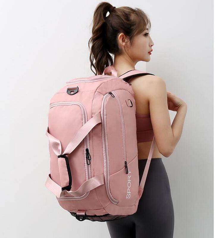 Custom Gym Sport Reisetasche Duffle Large Pink Damen Cabrio Seesack Wochenend-Fitnessstudio Übernachtungstasche