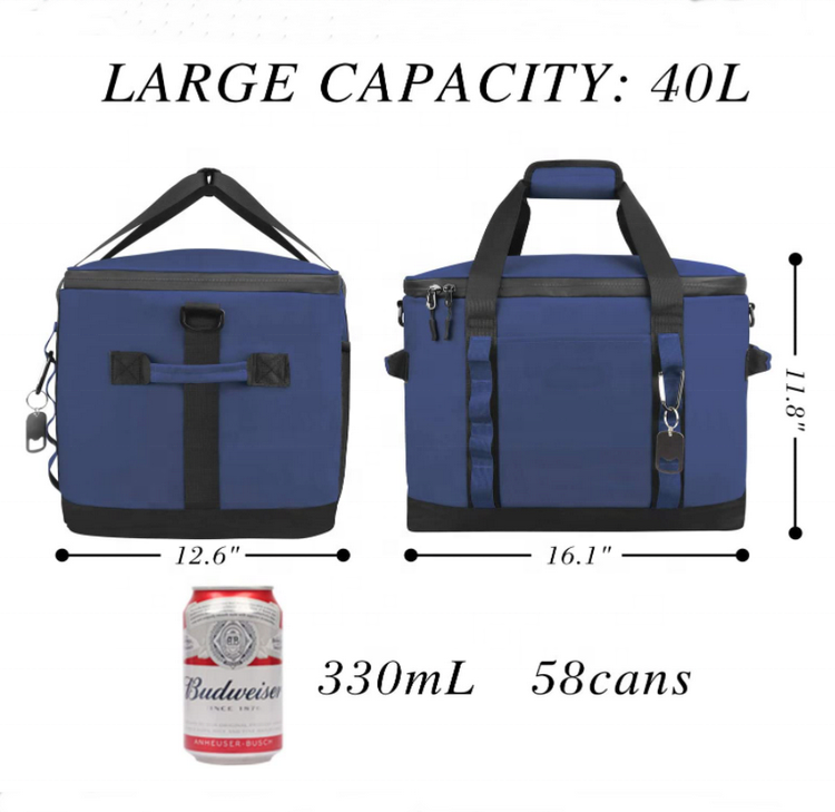 langlebige, wasserdichte, multifunktionale große Kühltasche für Reisen, Picknick, Bier, Essen, Trinken, Mittagessen, isolierte individuelle Kühltasche