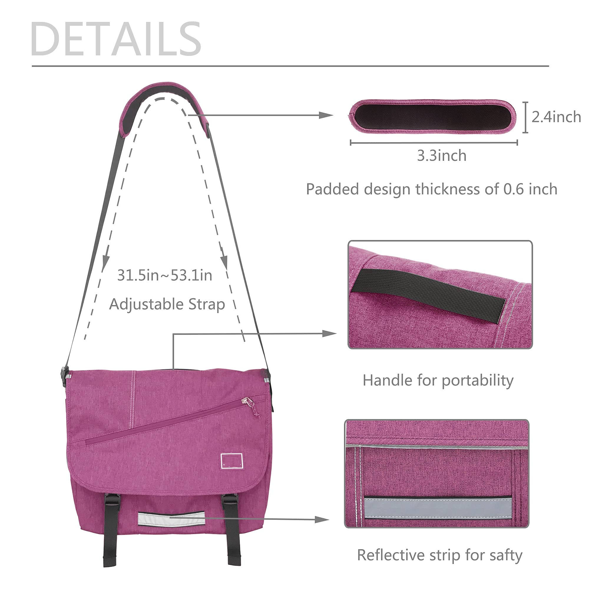 Benutzerdefinierte Umhängetasche Damen Herren Umhängetaschen Aktentasche Crossbody Umhängetasche 14 15,6 Zoll Laptop Schule Arbeit Reisen