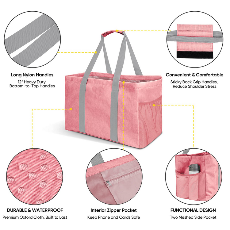 Rpet Faltbare Tasche, leicht, zusammenklappbar, langlebig, Einkaufstasche, Schulter-Einkaufstasche, Utility-Einkaufstasche für Frauen
