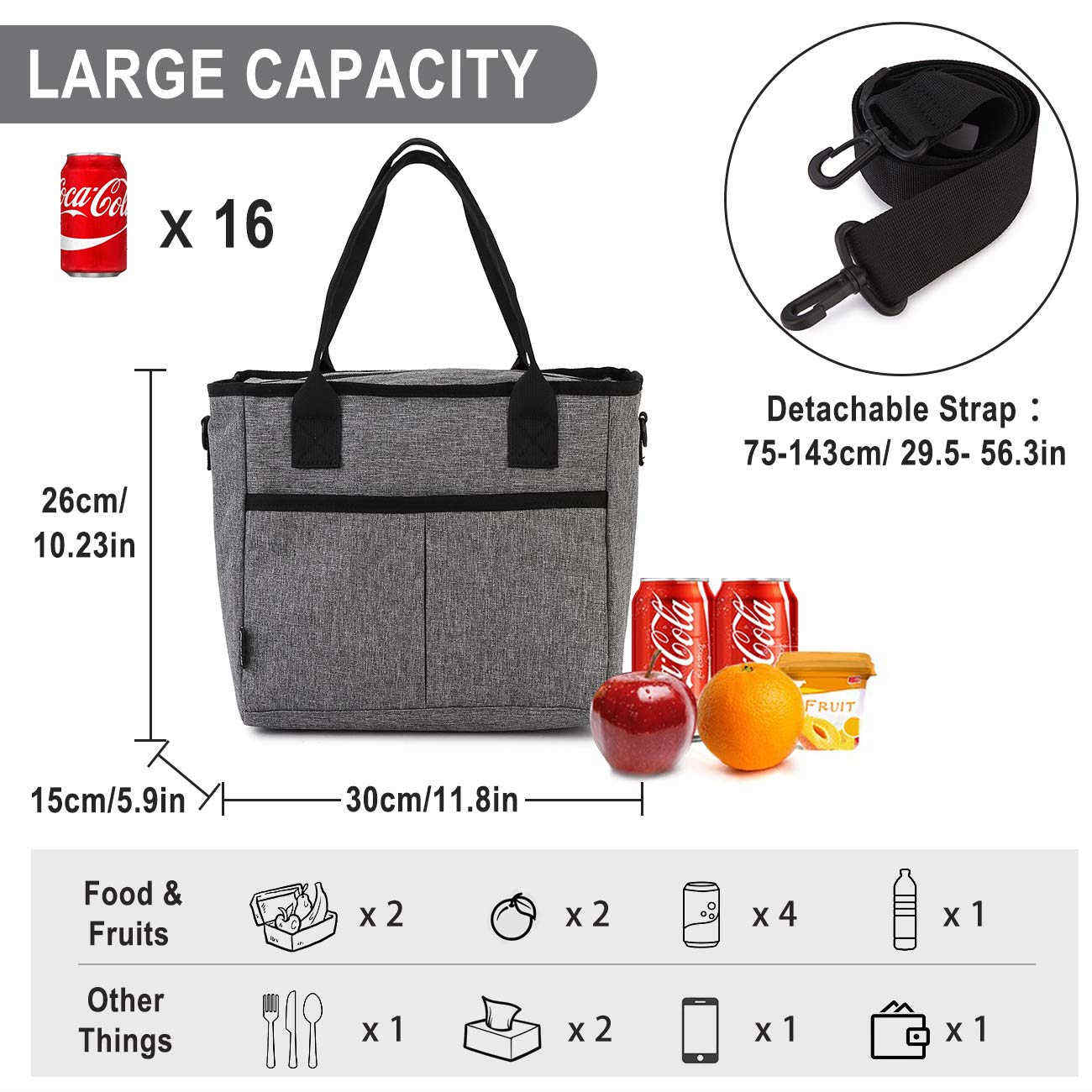 Benutzerdefiniertes Logo Isolierte auslaufsichere Thermo-Lunchbox Wiederverwendbare Lunch-Tasche isolierte Kühltasche für Frauen