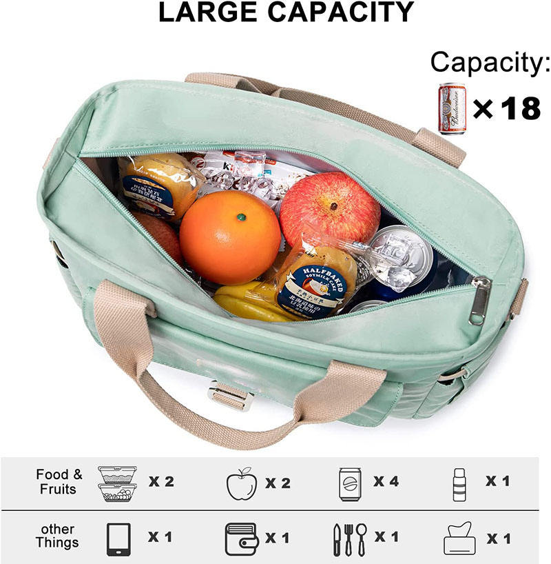 Tragbare, isolierte Crossbody-Lunch-Taschen, wasserdichte Lebensmittel-Wärmeisolierungs-Aufbewahrungsbehälter, Kühltaschen