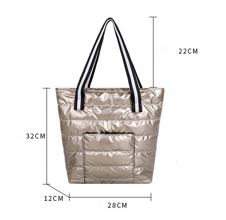 Modische Luxus-Handtasche mit großem Platz, geschwollene Tasche, individuelles Logo, Herbst-Winter-Füllung, gesteppte Kugeltasche für Frauen