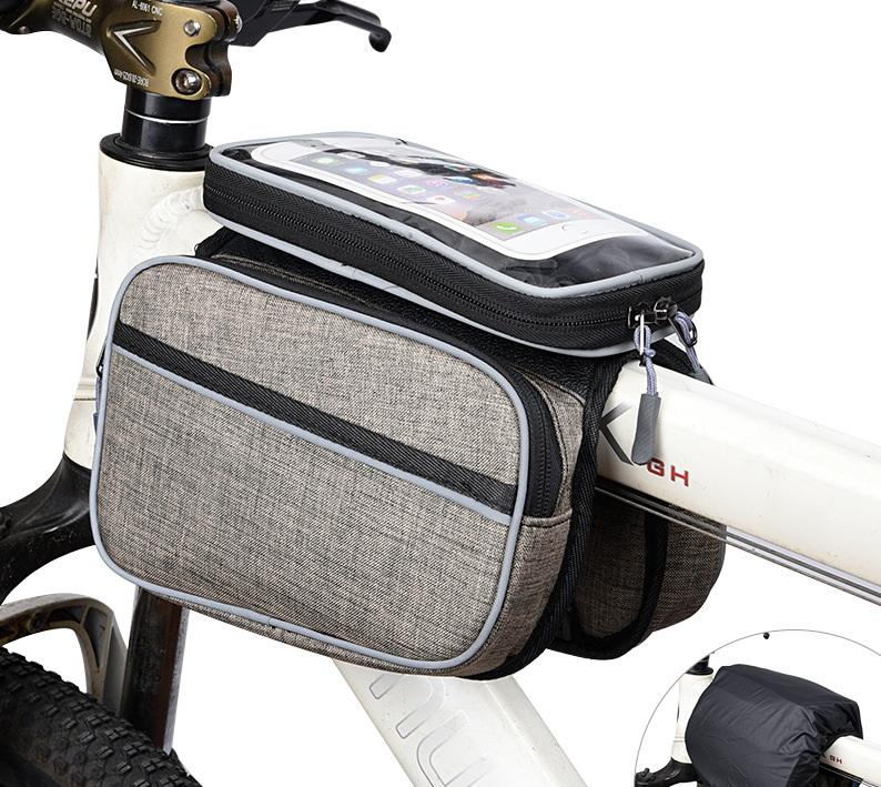 WHEEL PU Schultergurt Wasserdichte Lenkertasche für Fahrrad Mehrzweck-Fahrradtasche