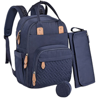 Wickeltasche Baby Wickeltaschen Multifunktions wasserdichter Rucksack mit Wickelunterlage Kinderwagengurte Schnullertasche Unisex