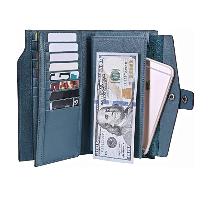 benutzerdefinierte billige damen pu leder handgelenk kupplung lange brieftasche große kapazität rfid kartenhalter brieftasche mit 20 kartenfächern