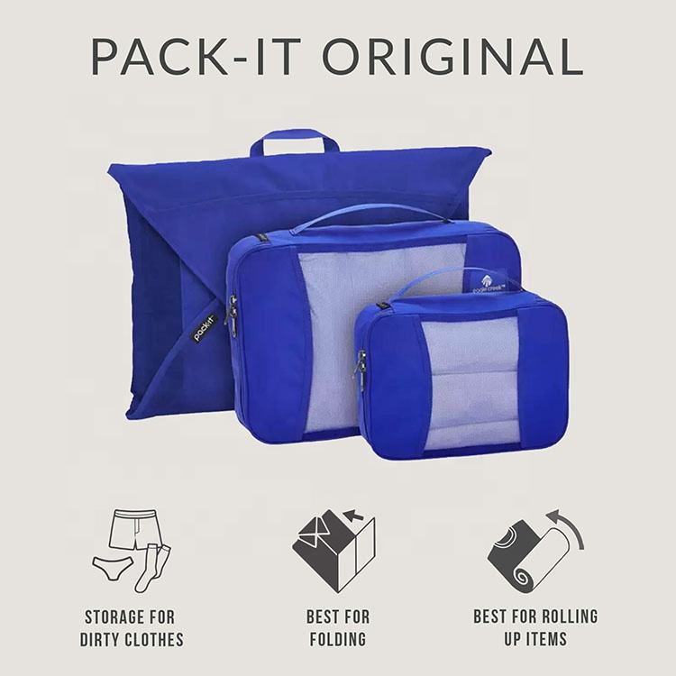 Leichtes 3-teiliges Set aus Stoff, Reise-Organizer, Packwürfel für Jungen, tragbares Gepäck, Koffer-Organizer, Packwürfel