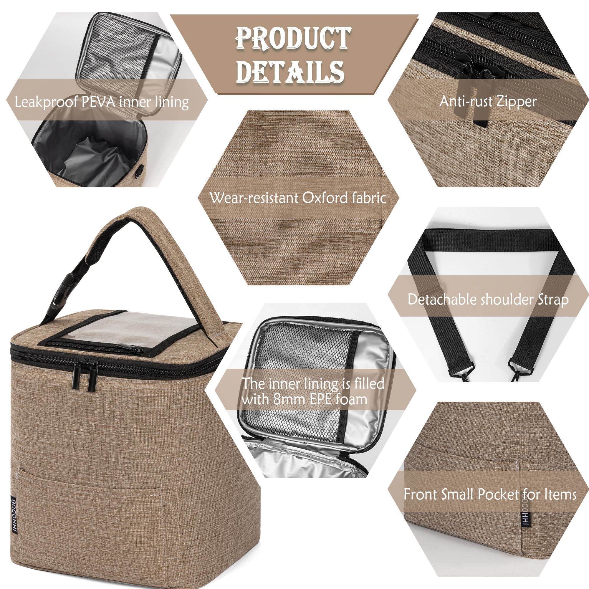 Professionelle Muttermilch-Kühltasche mit Eisbeutel, tragbares Reise-Picknick im Freien, isolierte thermische Milch-Mittagessen-Kühltasche