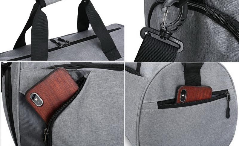 Kundenlogo Herren Yoga Gym Sport Duffel Reisetaschen wasserdichte Reisetasche für die Nacht mit Schuhfach