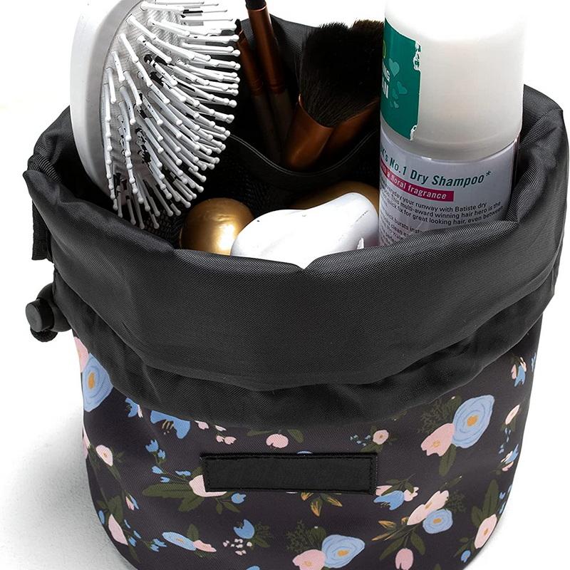 Damen Fashion Beauty Travel Round Drawstring Cosmetic Kit Custom Logo Makeup Bags Portable Make Up Organizer Makeup Bag