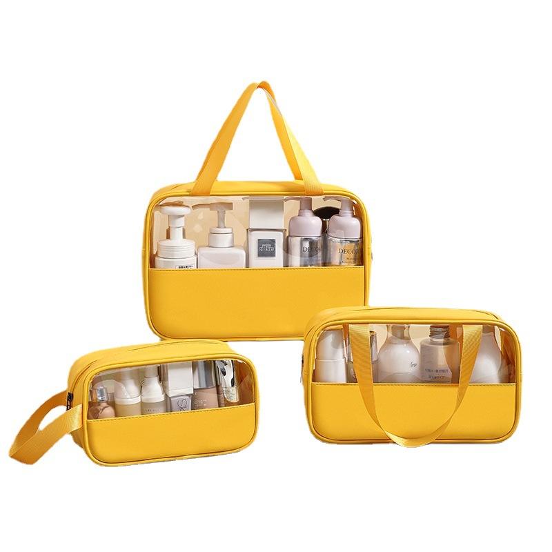 Nylon-Kosmetiktasche Tragbare, wasserdichte Reisekosmetiktaschen mit großer Kapazität, klare Kosmetiktasche