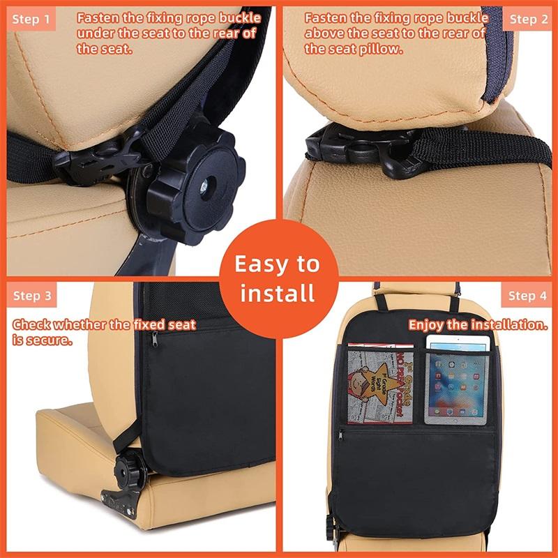 Trittmatten mit Organizer 2er-Pack Rücksitzschutz Sitzbezüge für Auto-LKW-Sitze Fahrzeug-Rücksitz Kindersicherheitszubehör