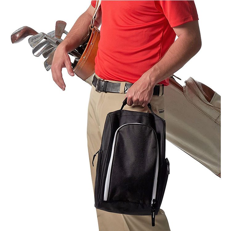 Tragbare, belüftete, atmungsaktive Golfschuhtasche aus Nylon, Tennisbälle, Sportschuh-Organizer, Golftasche mit benutzerdefiniertem Logo