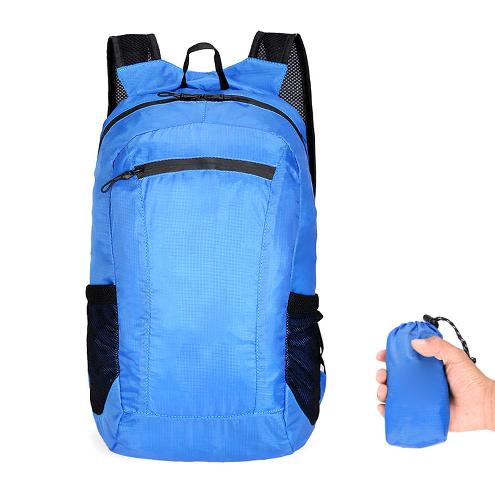 Leichter Schwarzer Tagesrucksack Sporttaschen Rucksäcke Faltbarer Wasserdichter Rucksack Rucksack Und Tasche In Einem Klein