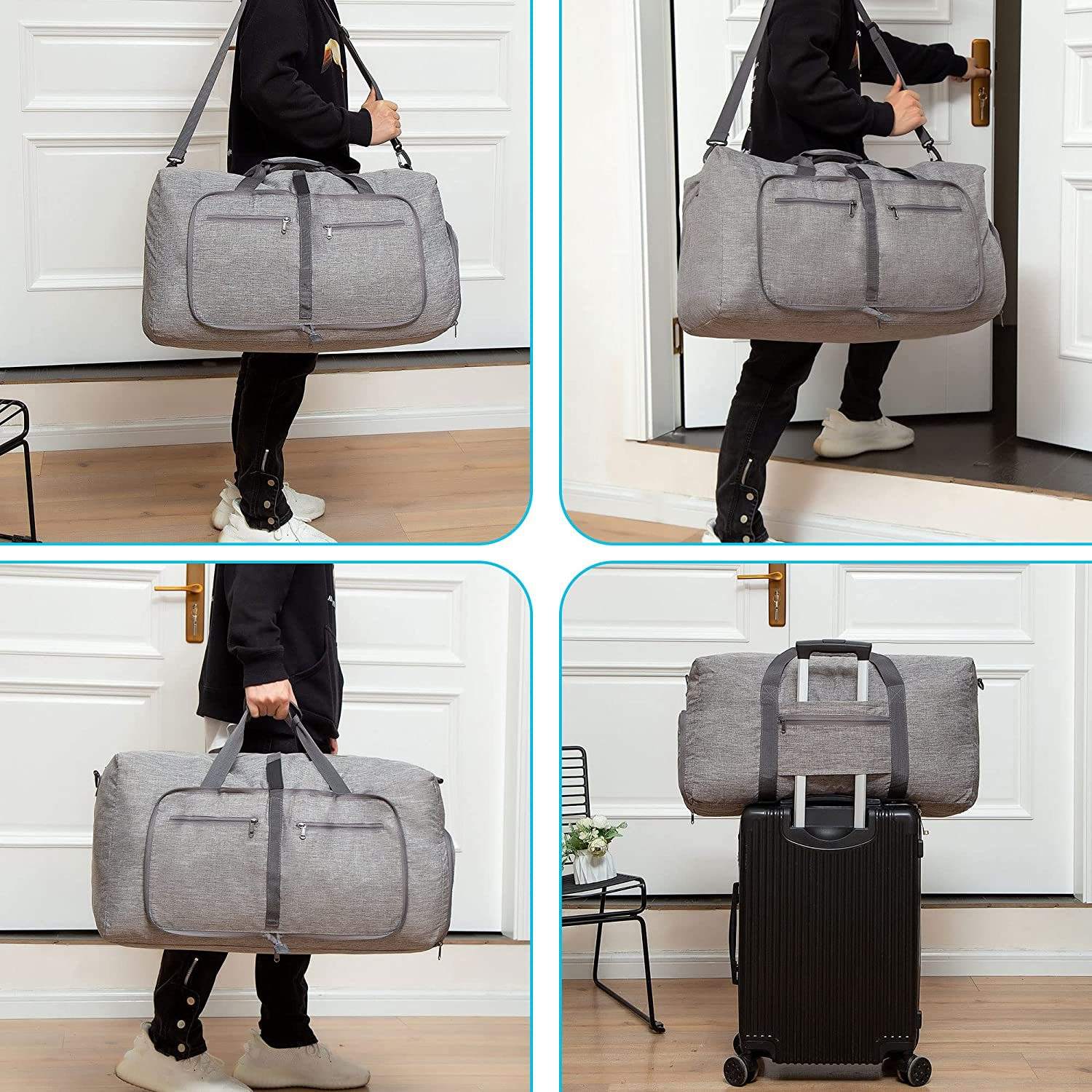 Sporttasche Faltbare Reisetasche Reisetaschen mit großer Kapazität und einem Riemen
