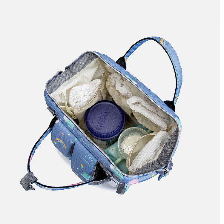 Wickeltasche mit Wickelstation, faltbares Reise-Babybett, Baby-Rucksack, multifunktional, große Kapazität, tragbar