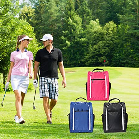 Golfschuhtasche mit individuellem Logo Golfschuhtragetasche mit Reißverschluss, Netzbelüftung und Seitentaschen für Golfbälle