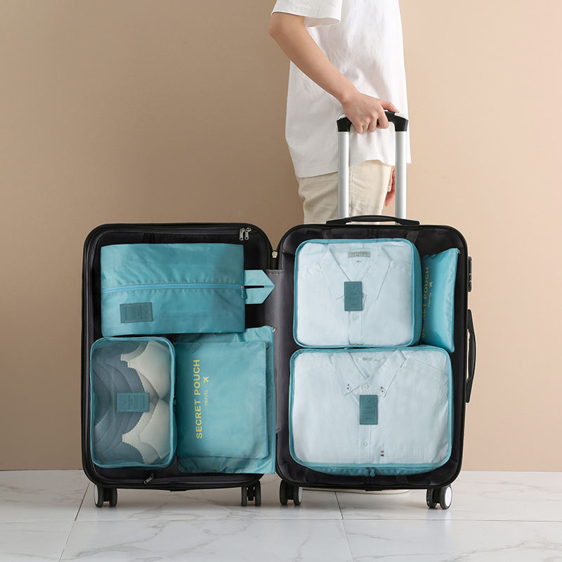 benutzerdefinierte 7-teilige Verpackungswürfel für die Reise Faltbarer Reiseveranstalter-Verpackungswürfel für Männer und Frauen