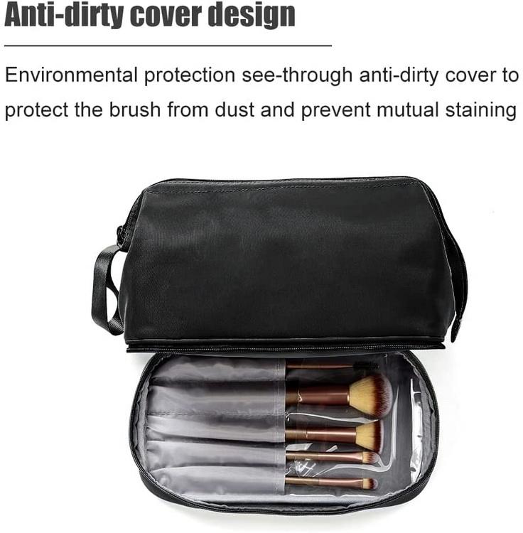 Neu eingetroffene doppellagige Kulturbeutel Reisetasche wasserdichte Polyester Private Label Kosmetiktaschen Make-up Tasche für Werkzeuge