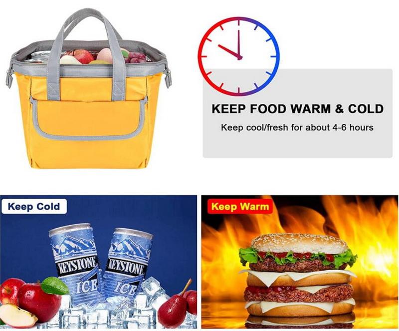 Benutzerdefinierte Frauen Erwachsene Büro Tote Kühler Lunch Bag wärmeisolierte Kinder Picknick Reise Eis Kühltasche für Lebensmittel