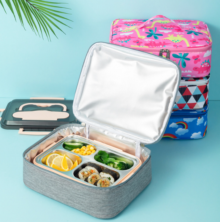 maßgeschneidertes Design wasserdichte Kinder Thermo-Lunchtasche tragbare Schule Büro Student Kinder Lunchbox Organizer Kühltasche