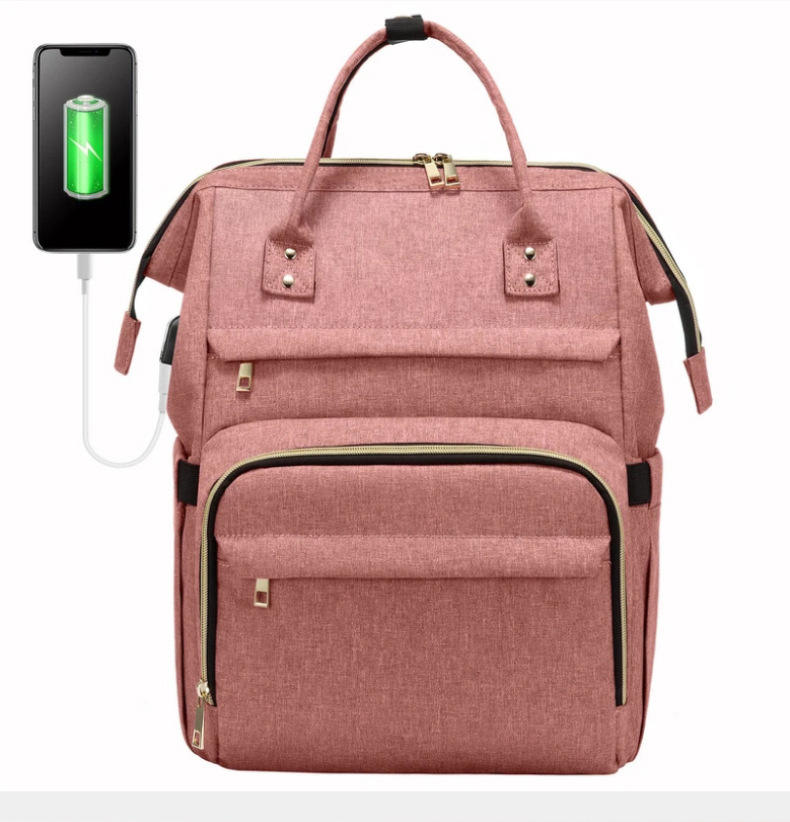 Laptop-Rucksack für Frauen, Arbeit, Laptop-Tasche, stilvoller Lehrer-Rucksack, Business-Computer-Taschen, Streifen, schwarze Damenrucksäcke