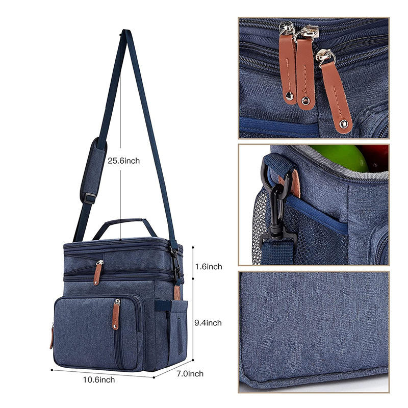 Großhandel isolierte Lunch-Kühltaschen Auslaufsichere isolierte Lunch-Tasche für Frauen, Mädchen, Erwachsene und Jugendliche