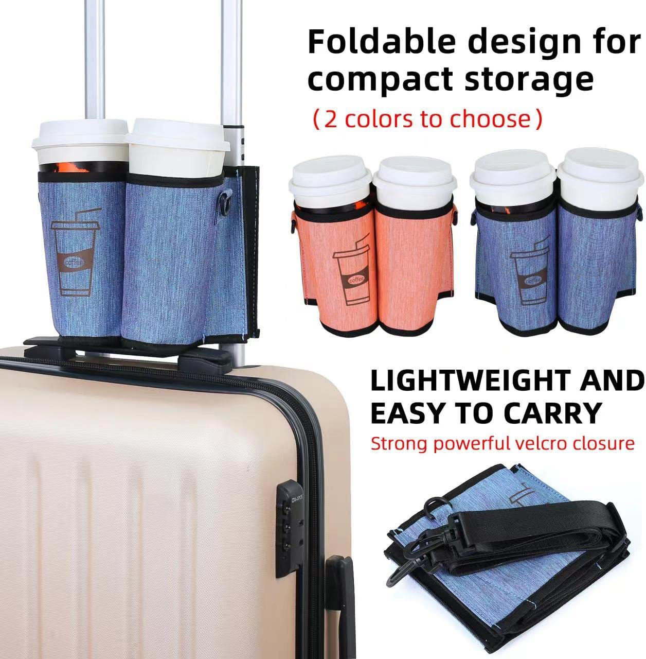 Thermo-Gepäck-Reise-Getränkehalter-Tasche mit Schultergurt, isolierter Reise-Getränke-Caddy, geben Sie Ihre Hand frei, OEM-akzeptable Fabrik