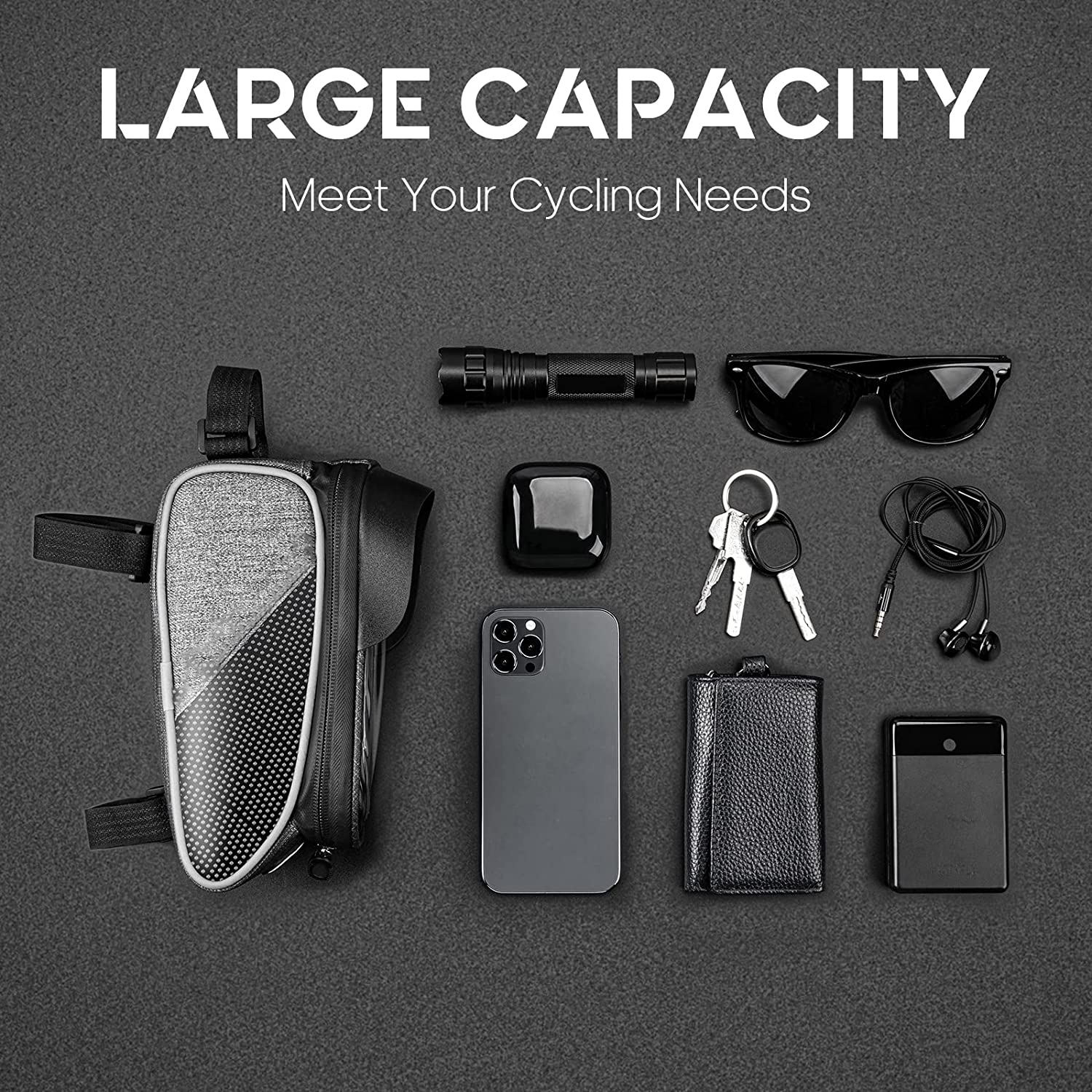 Beliebte wasserdichte Fahrradtasche mit TPU-Touchscreen für Smartphones