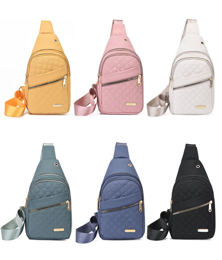 Wasserdichte Business-Freizeit-Brust-Reisetasche über der Schulter Brusttasche benutzerdefinierte Sling-Tasche für gesteppten Stoff