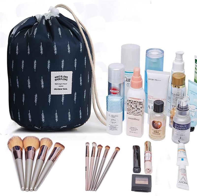 Großhandel fertigen Make-up-Reise-Toilettenartikel Kordelzug-Kosmetiktasche-kundenspezifische Logo-Kosmetik-Verpackungsbeutel besonders an