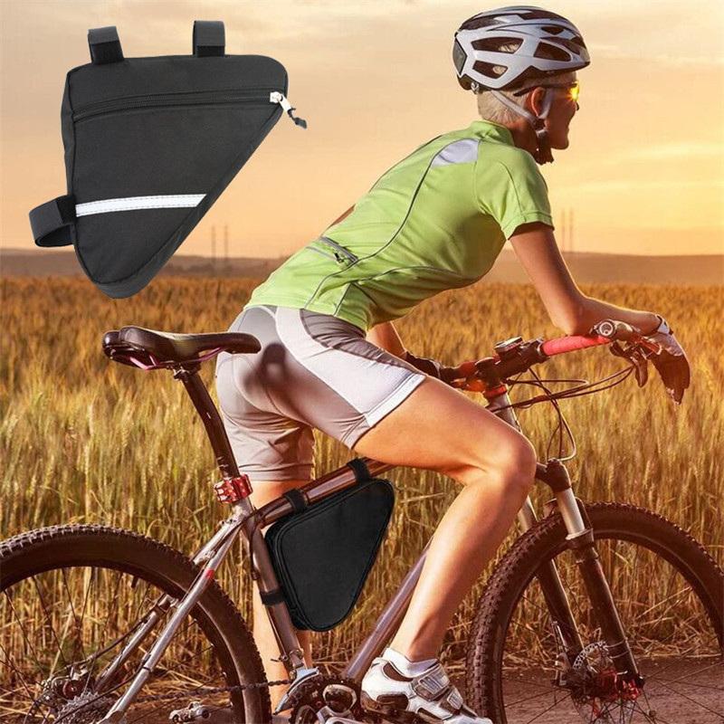 Schwarz Oxford Fahrrad Dreieck Taschen Oberrohr Radfahren Vorderrahmen Oberrohr Zubehör Tasche Für Outdoor Mountainbike