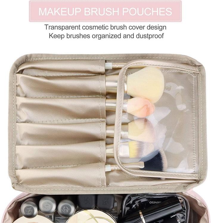 Make-up-Pinsel-Organizer-Halter Passen Sie große Reise-Kosmetik-Make-up-Taschen für große Mengen an