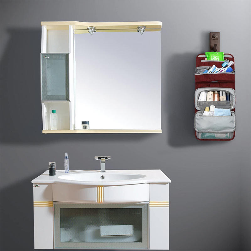 Neuer tragbarer Reise-Make-up-Waschbeutel mit großer Kapazität, zusammenklappbarer Wandhalter für den Außenbereich, Reise-Aufbewahrungs-Waschbeutel im Großhandel