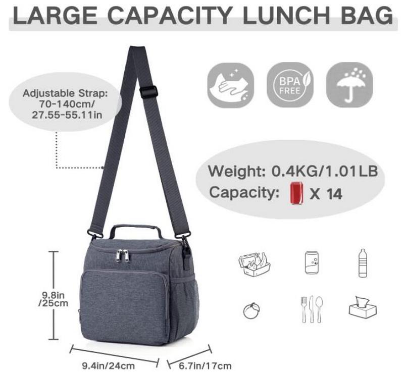 RPET kundenspezifische große Hitze-Picknick-Reisen isolierte Einkaufstaschen Erwachsene auslaufsichere isolierte Lunch-Tasche Kühler für Kinder