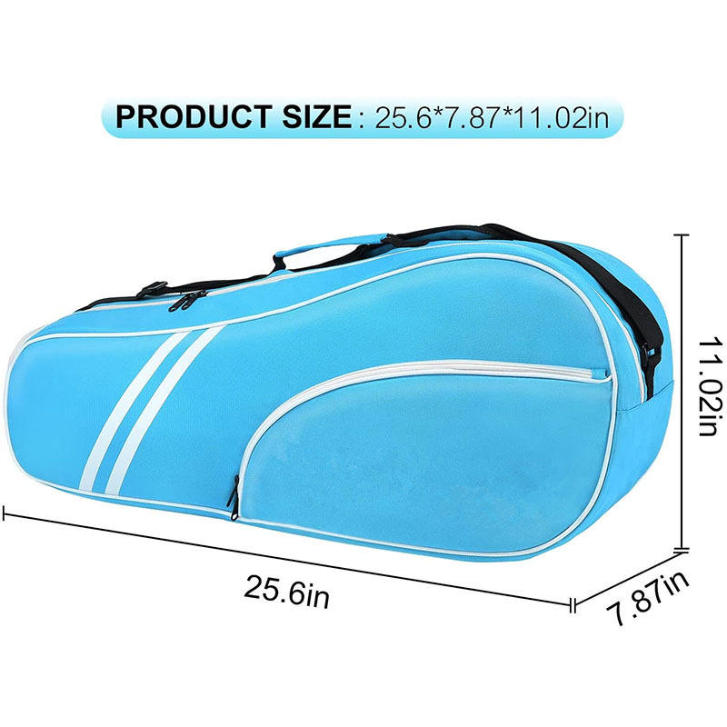 Hersteller Benutzerdefinierte Tennistasche Tennisschlägertasche Männer und Frauen Schutz und feste Pad-Schlägertasche mit Schuhtrenner