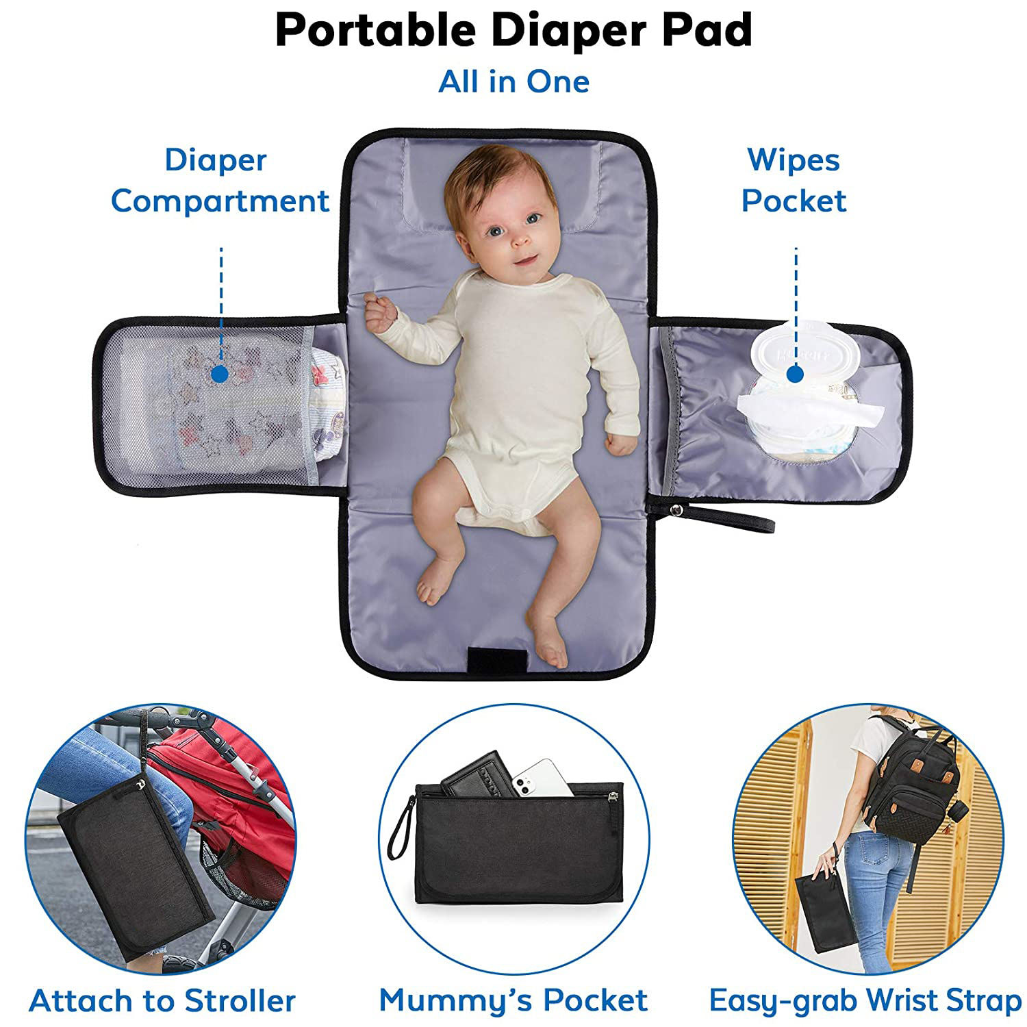 Heißer verkauf neue mama rucksack taschen wasserdichte große baby wickeltasche mode windel rucksack